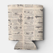  Vist: Antiek visser uit de jaren 1900 Blikjeskoeler (Achterkant)