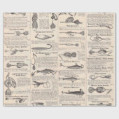  Vist: Antiek visser uit de jaren 1900 Cadeaupapier (Vlak)