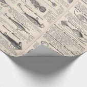  Vist: Antiek visser uit de jaren 1900 Cadeaupapier (Hoek)