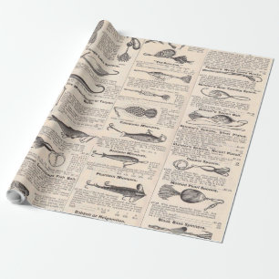 Vist: Antiek visser uit de jaren 1900 Cadeaupapier