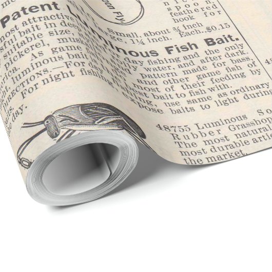  Vist: Antiek visser uit de jaren 1900 Cadeaupapier (Rol Hoek)