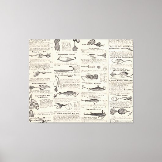  Vist: Antiek visser uit de jaren 1900 Canvas Afdruk (Voorkant)