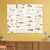  Vist: Antiek visser uit de jaren 1900 Canvas Afdruk (Insitu (Woonkamer))