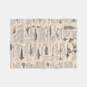  Vist: Antiek visser uit de jaren 1900 Fleece Deken (Voorkant (Horizontaal))