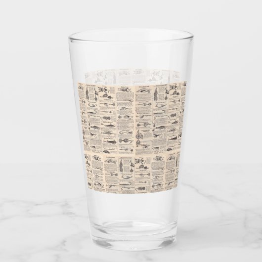  Vist: Antiek visser uit de jaren 1900 Glas (Voorkant)