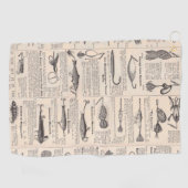  Vist: Antiek visser uit de jaren 1900 Golfhanddoek (Horizontaal)