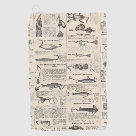  Vist: Antiek visser uit de jaren 1900 Golfhanddoek (Voorkant)