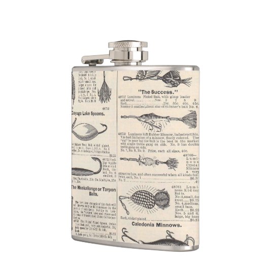 Vist: Antiek visser uit de jaren 1900 Heupfles (Links)