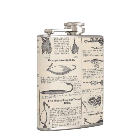  Vist: Antiek visser uit de jaren 1900 Heupfles (Rechts)