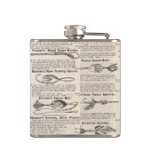 Vist: Antiek visser uit de jaren 1900 Heupfles (Achterkant)