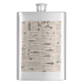  Vist: Antiek visser uit de jaren 1900 Heupfles (Voorkant)