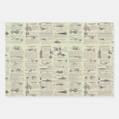  Vist: Antiek visser uit de jaren 1900 Inpakpapier Vel (Voorkant 3)