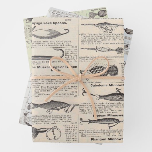  Vist: Antiek visser uit de jaren 1900 Inpakpapier Vel (In situ)