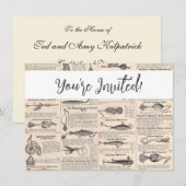  Vist: Antiek visser uit de jaren 1900 Kaart (Voorkant / Achterkant)