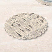  Vist: Antiek visser uit de jaren 1900 Kartonnen Onderzetters (Gekanteld)