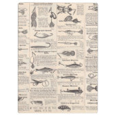  Vist: Antiek visser uit de jaren 1900 Klembord (Achterkant)