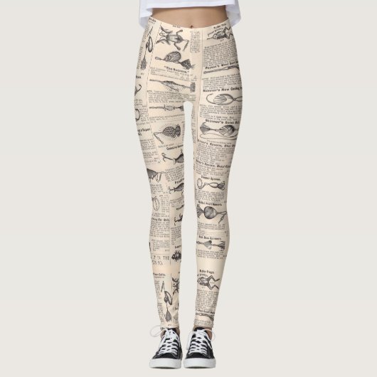  Vist: Antiek visser uit de jaren 1900 Leggings (Voorkant)