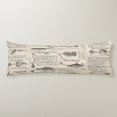 Vist: Antiek visser uit de jaren 1900 Lichaamskussen (Voorkant)