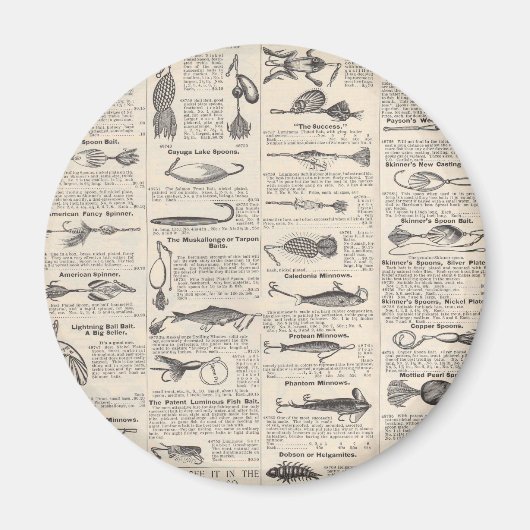 Vist: Antiek visser uit de jaren 1900 Magneet (Voorkant)