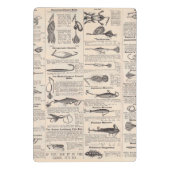 Vist: Antiek visser uit de jaren 1900 Mini Klembord (Achterkant)