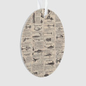 Vist: Antiek visser uit de jaren 1900 Ornament (voorkant)