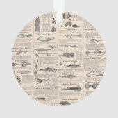 Vist: Antiek visser uit de jaren 1900 Ornament (achterkant)