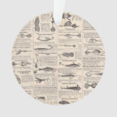 Vist: Antiek visser uit de jaren 1900 Ornament (voorkant)