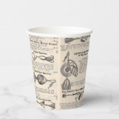  Vist: Antiek visser uit de jaren 1900 Papieren Bekers (Rechts)