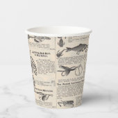  Vist: Antiek visser uit de jaren 1900 Papieren Bekers (Voorkant)