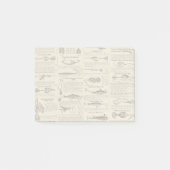  Vist: Antiek visser uit de jaren 1900 Post-it® Notes (Voorkant)