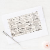 Vist: Antiek visser uit de jaren 1900 Rechthoekige Sticker (Envelop)