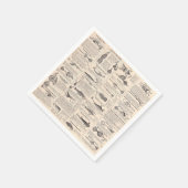  Vist: Antiek visser uit de jaren 1900 Servetten (Hoek)