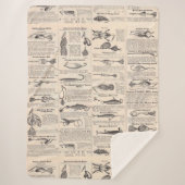 Vist: Antiek visser uit de jaren 1900 Sherpa Deken (Voorkant)