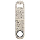 Vist: Antiek visser uit de jaren 1900 Speed Flessenopener (Achterkant)