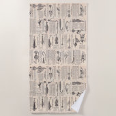  Vist: Antiek visser uit de jaren 1900 Strandlaken (Voorkant)