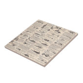 Vist: Antiek visser uit de jaren 1900 Tegeltje (Zijkant)