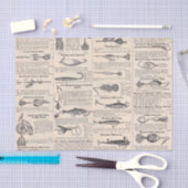  Vist: Antiek visser uit de jaren 1900 Tissuepapier (Craft)