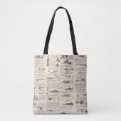  Vist: Antiek visser uit de jaren 1900 Tote Bag (Voorkant)