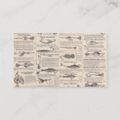  Vist: Antiek visser uit de jaren 1900 Visitekaartje (Achterkant)