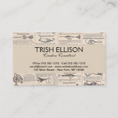  Vist: Antiek visser uit de jaren 1900 Visitekaartje (Achterkant)