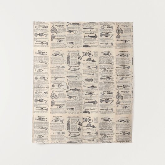 Vist: Antiek visser uit de jaren 1900 Wandkleed (Voorkant)