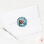 Vist avonturen met opa ronde sticker (Envelop)