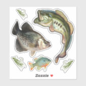 Vist Bass Blue Gill Crappie Hooks Sticker (Vel)