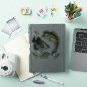 Vist Bass Blue Gill Crappie Hooks Sticker (iPad Cover)