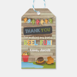 Vist bedankt voor cadeau label Gone Fishing Cadeaulabel