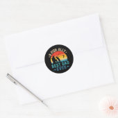 Vist beste vader ooit ofishally zonsondergang viss ronde sticker (Envelop)
