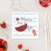 Vist Big One First Birthday Fish Waves Servet (Insitu)