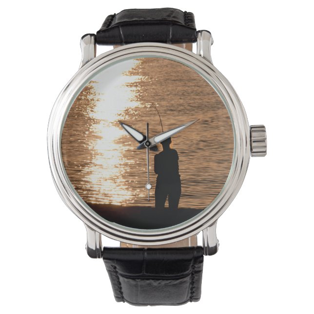 Vist bij zonsondergang horloge (Voorkant)