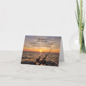 Vist bij zonsopgang sympathie dank u kaart (Voorkant)