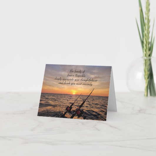 Vist bij zonsopgang sympathie dank u kaart (Voorkant)